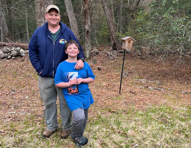 putting up Bluebird houses